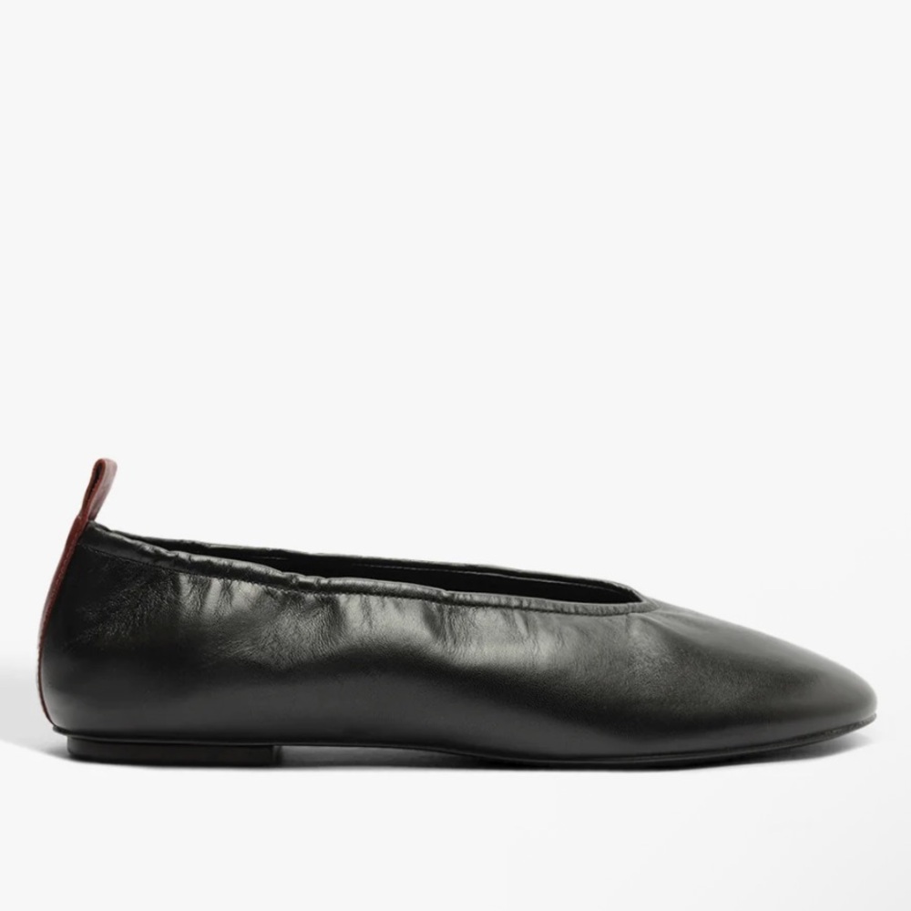 SCHUTZ EUDORA LEATHER FLAT